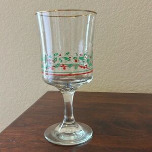 Vintage Arby’s 1986 Christmas Collection Crystal Wine/Water glass